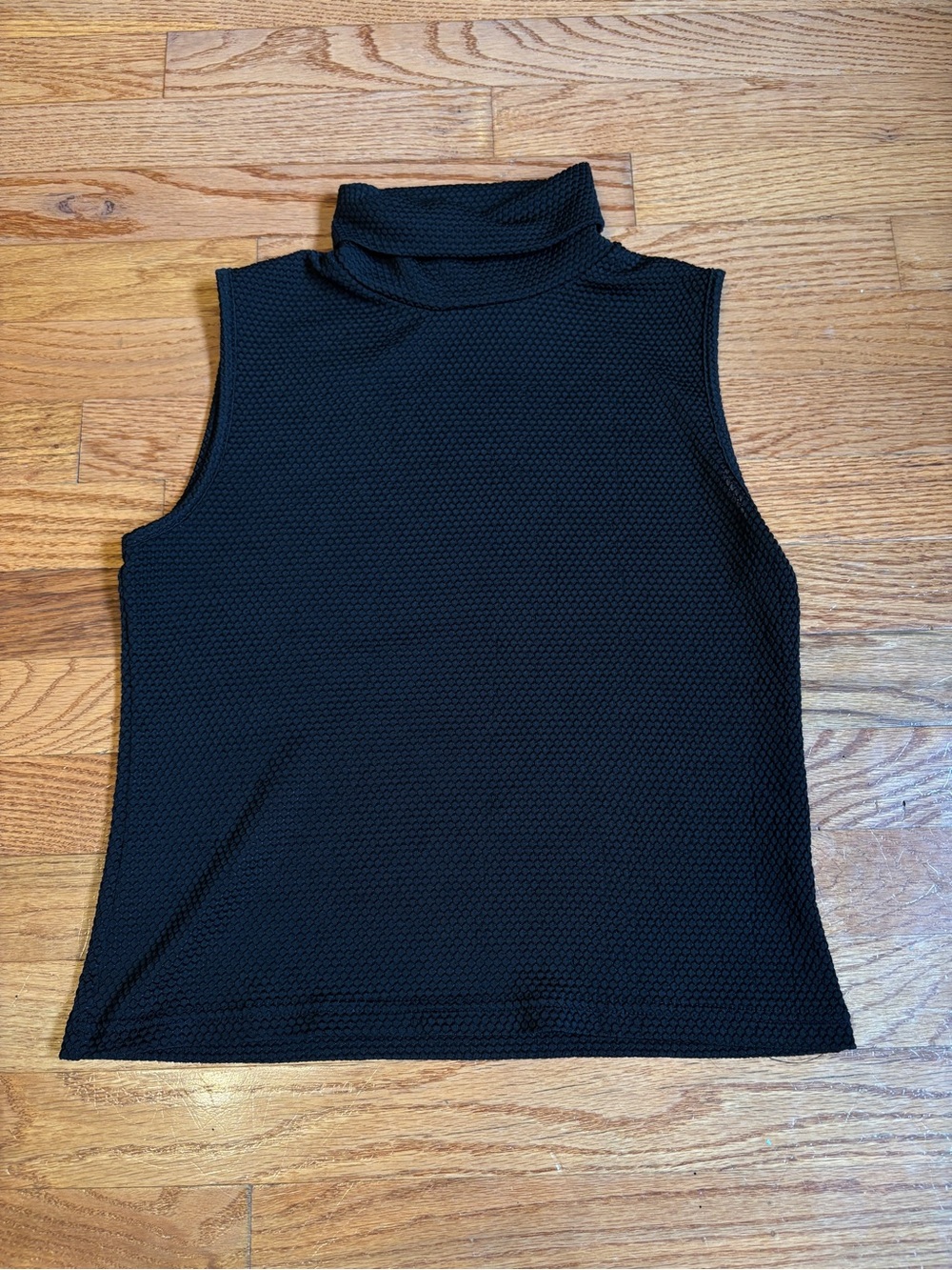 Classic Black Sleeveless Turtleneck Top